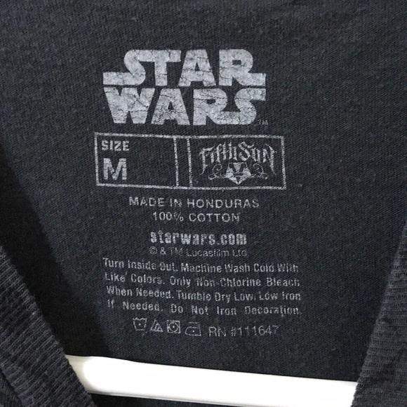 Black star wars death vader pattern t-shirt medium - Picture 4 of 5